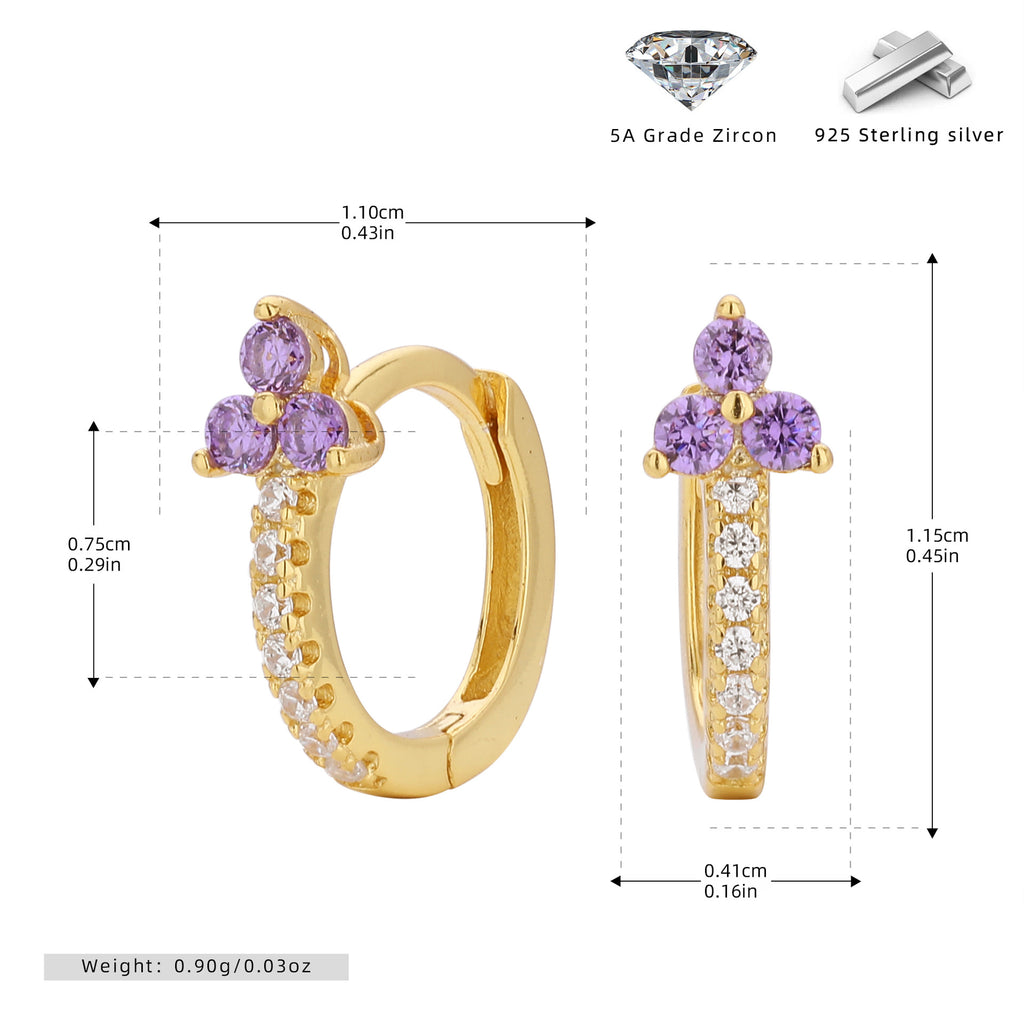 Damen Ohrhänger mit glitzerndem Zirkonmotiv und hochwertigem 925 Sterling Silber Shop Nory