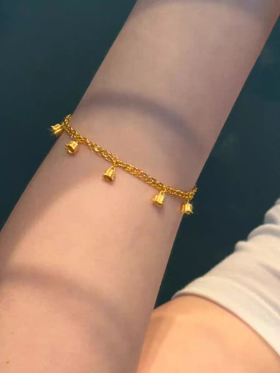 Damen Dainty Glocken Charm Fußkettchen Shop Nory