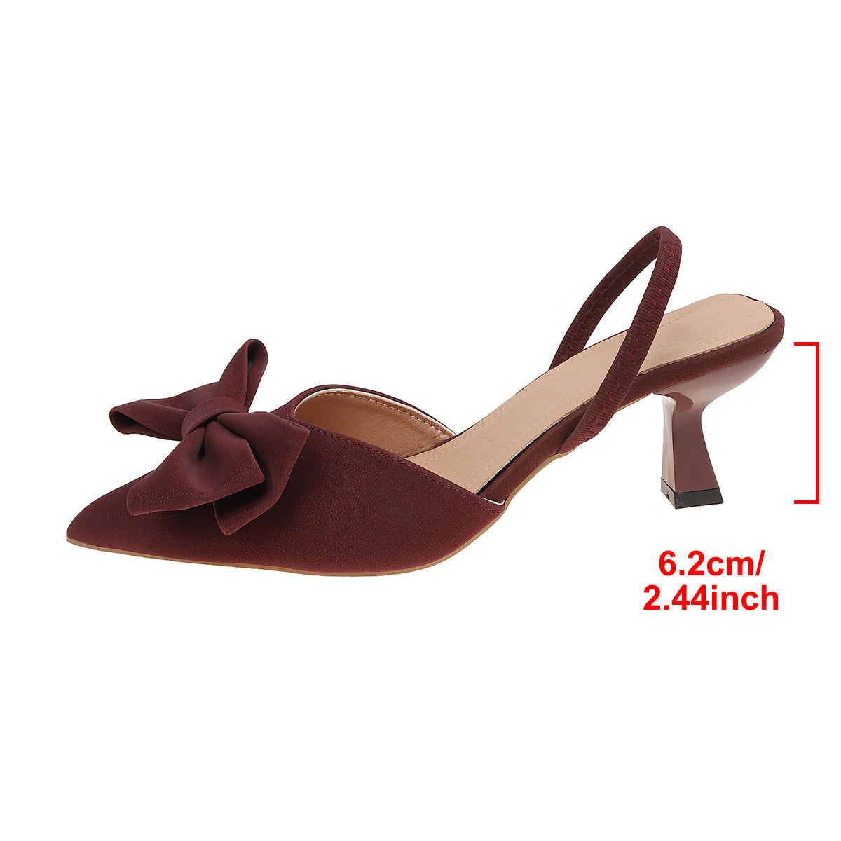 Damen Slingback-Pumps mit elegantem Schleifenakzent und komfortabler Sohle