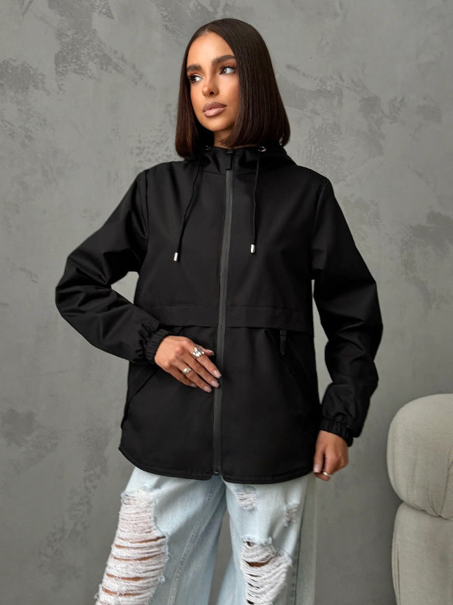 Damen leichte Windbreaker Jacke