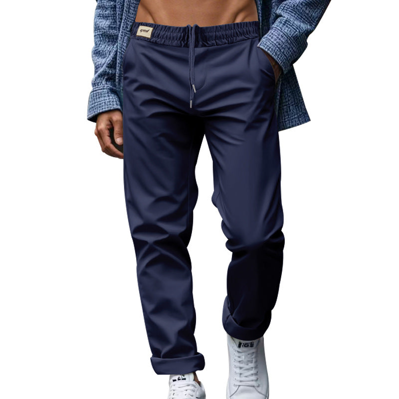 Herren elegante Freizeithose mit lockerem Schnitt und atmungsaktiver Struktur