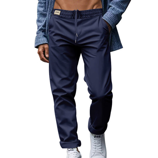 Herren elegante Freizeithose mit lockerem Schnitt und atmungsaktiver Struktur