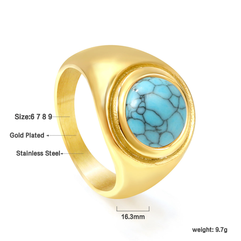 Damen offener Ring mit verstellbarem Design und elegantem Kunststoffstein Shop Nory