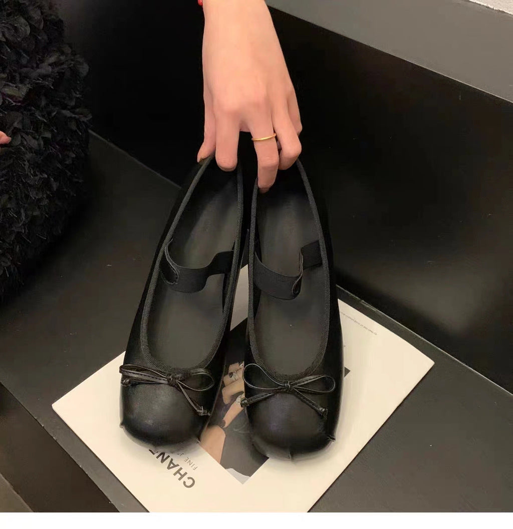 Damen Ballerinas mit anpassbarem Riemchen und eleganter Schleifenapplikation