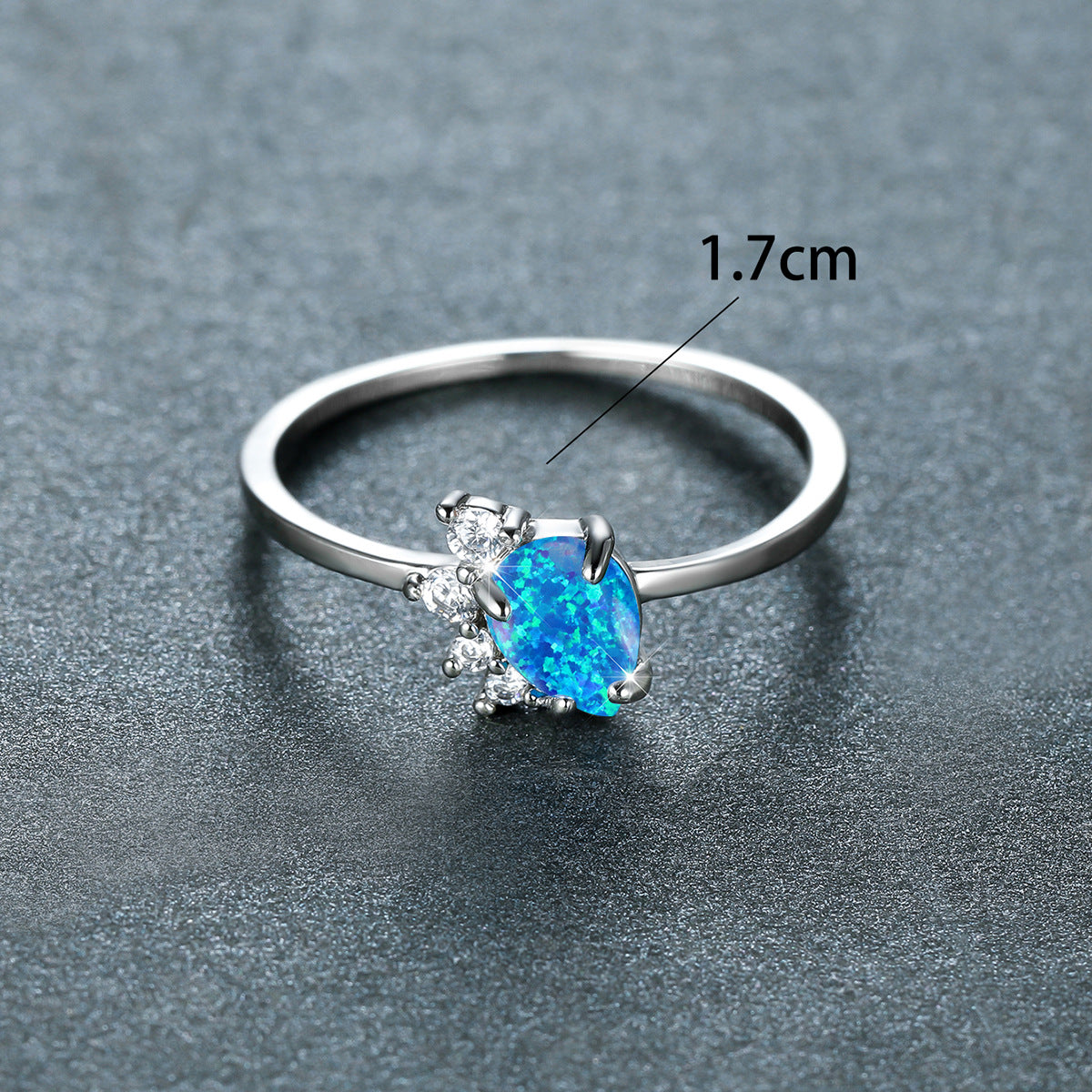 Damen Schmuckring mit funkelndem Opal und kristallinem Design Shop Nory