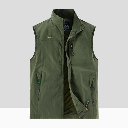 Herren Leichte multifunktionale Outdoor-Utility‑Weste mit Mesh‑Futter und mehreren Reißverschlusstaschen Shop Nory