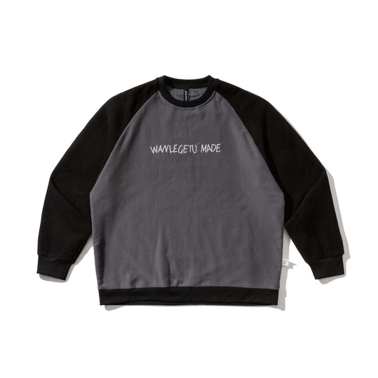 Herren Raglan-Sweatshirt mit gesticktem Logo und Kontrastärmeln aus leichtem Frottee Shop Nory