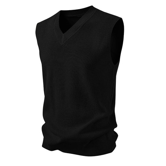 Herren ärmelloser Pullover im strukturierten Design