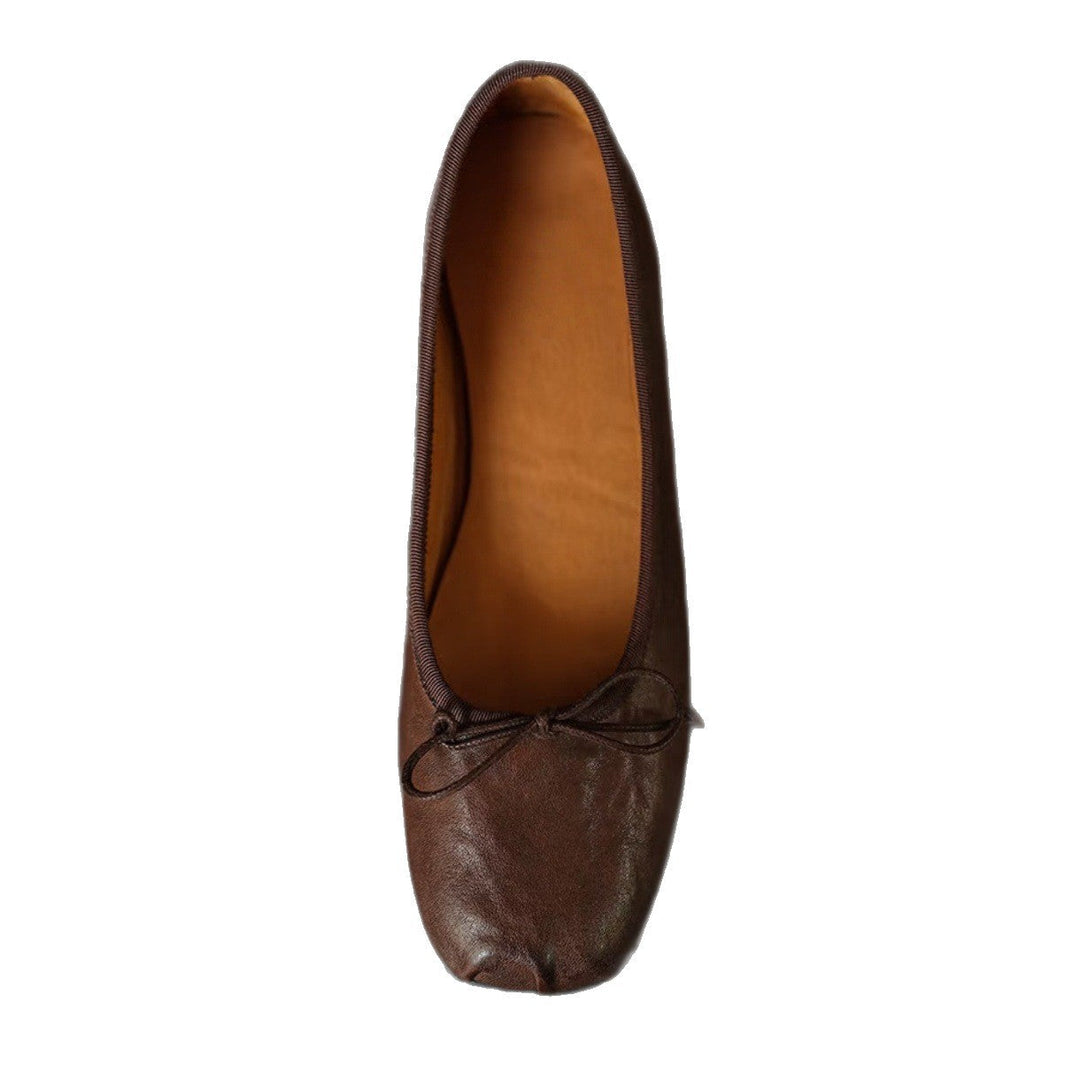 Damen Ballerina-Schuhe mit feinem Leder und zeitlosem Design
