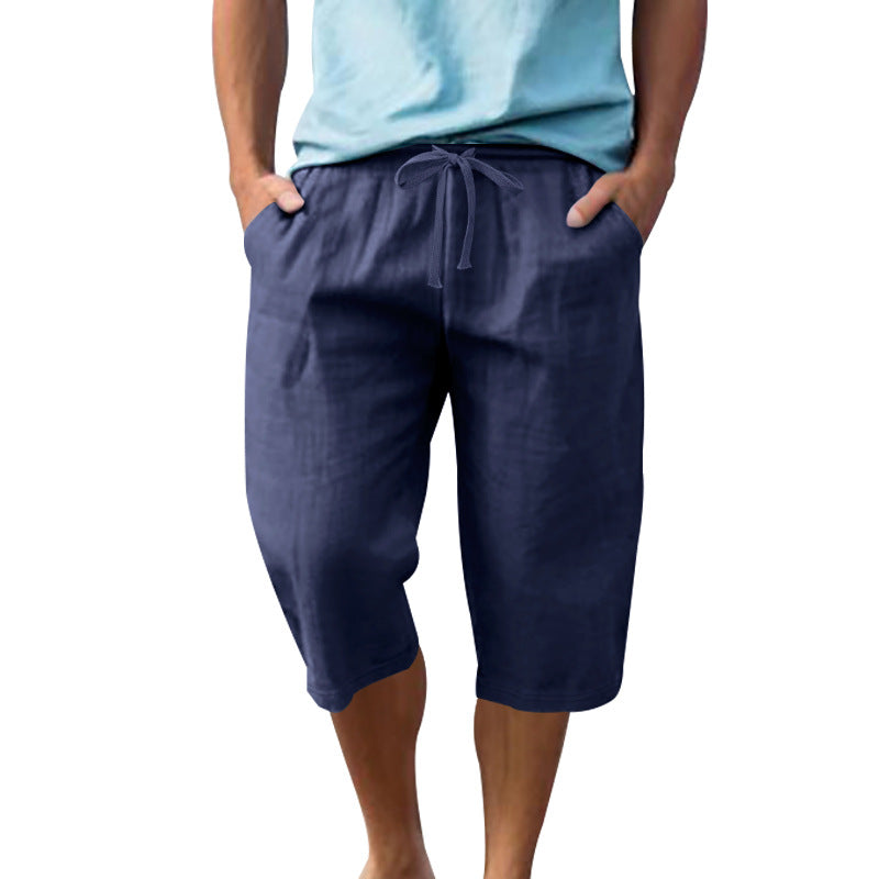 Herren leichte Freizeithose mit elastischem Bund und praktischen Taschen