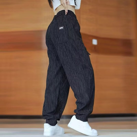 Damen Lässige Freizeithose mit hohem Bund und seitlichen Taschen Shop Nory