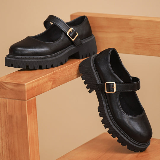 Damen Mary-Jane Slipper mit gepolsterter Plateausohle und verstellbarem Schnallenriemen Shop Nory