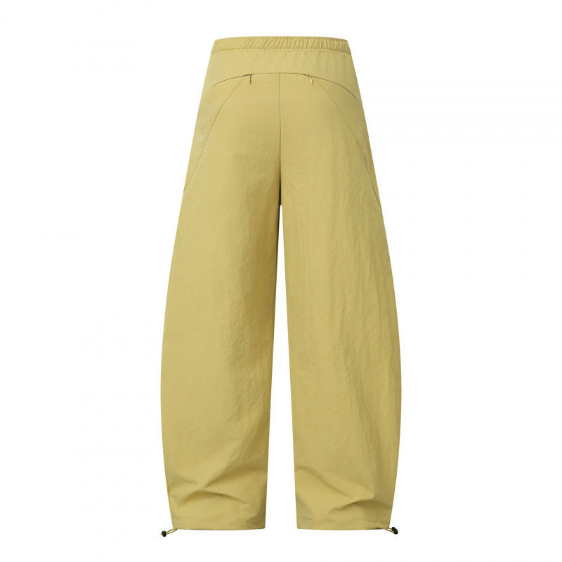 Damen Weite Cargo-Hose mit Tunnelzugbund, integriertem Webgürtel und verstellbaren Kordelabschlüssen Shop Nory