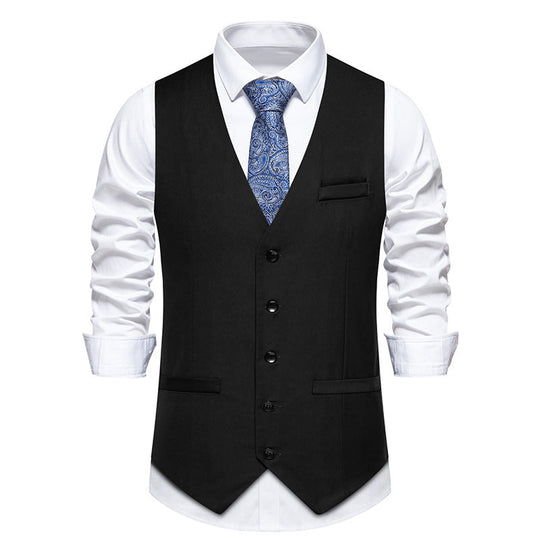 Herren elegante Anzugweste mit feiner Struktur und hochwertigem Material