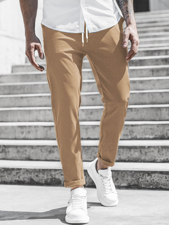 Herren Freizeithose mit Kordelzug und Seitentaschen