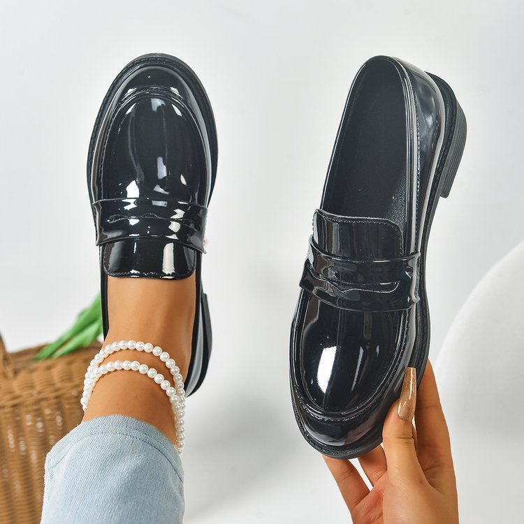Damen modische Slipper mit trendigem Glanz und rutschfester Sohle