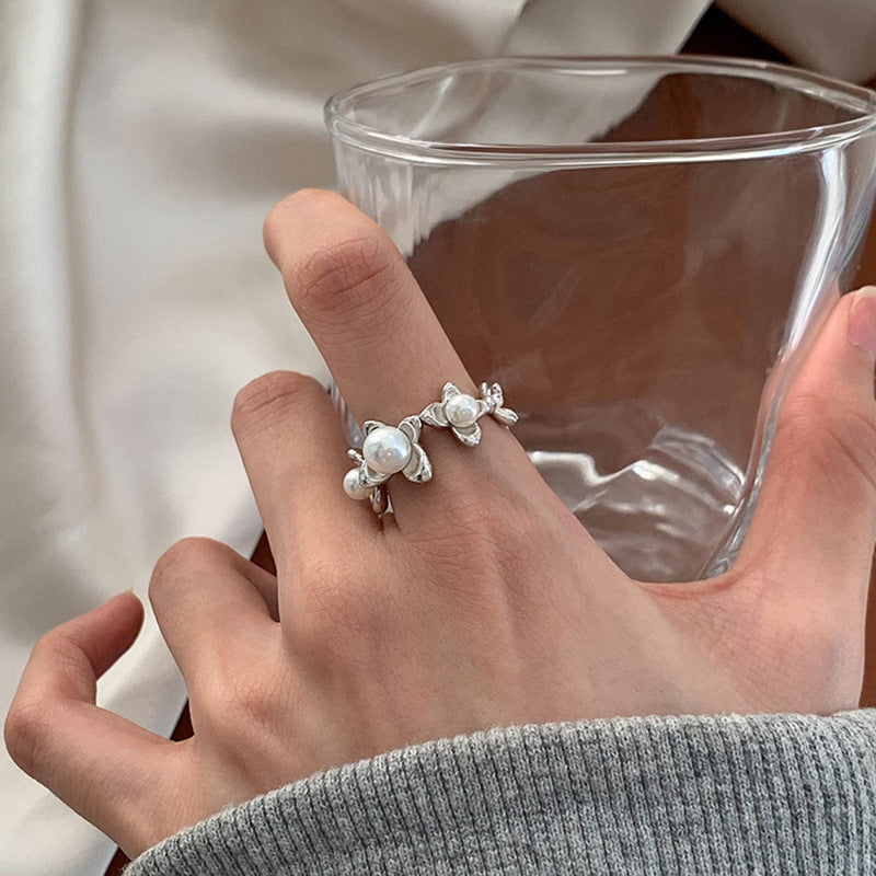 Damenring mit elegantem Perlendesign Shop Nory