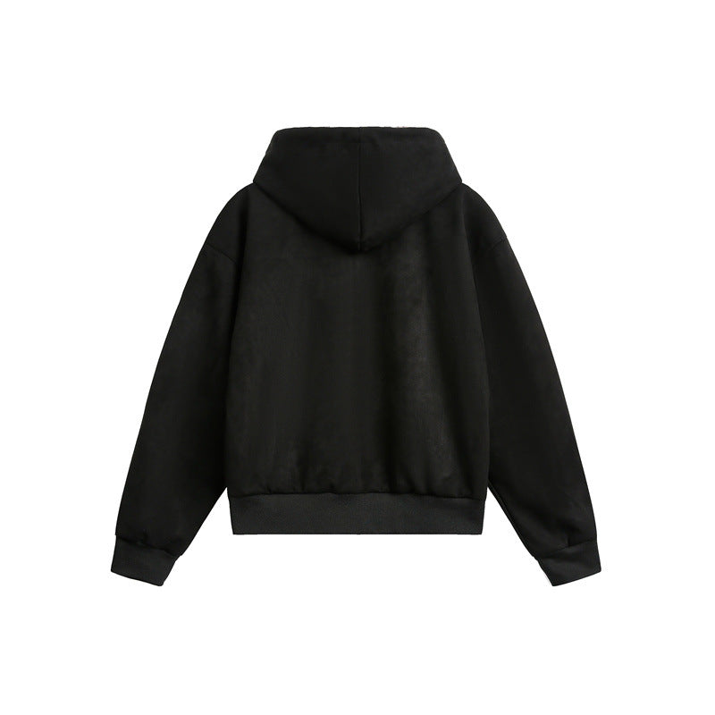 Damen Oversize-Kapuzen-Sweatjacke mit Reißverschluss und gefütterter Leoparden-Kapuze Shop Nory