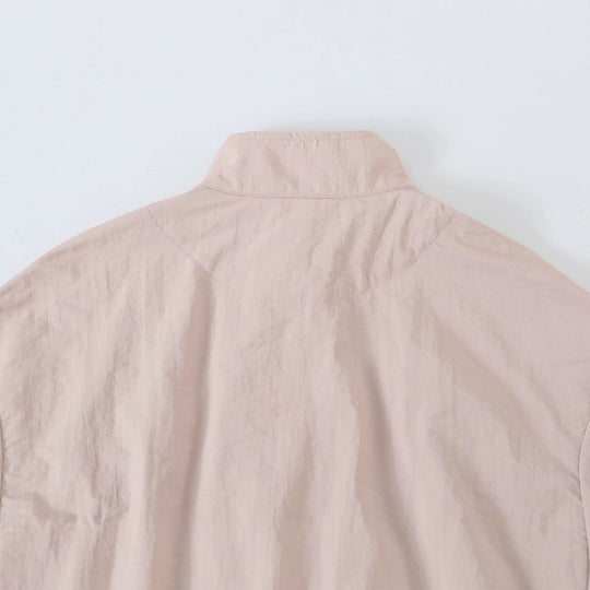 Damen Leichte Taillierte Übergangsjacke mit Tunnelzug, Stehkragen und Ballonärmeln Shop Nory
