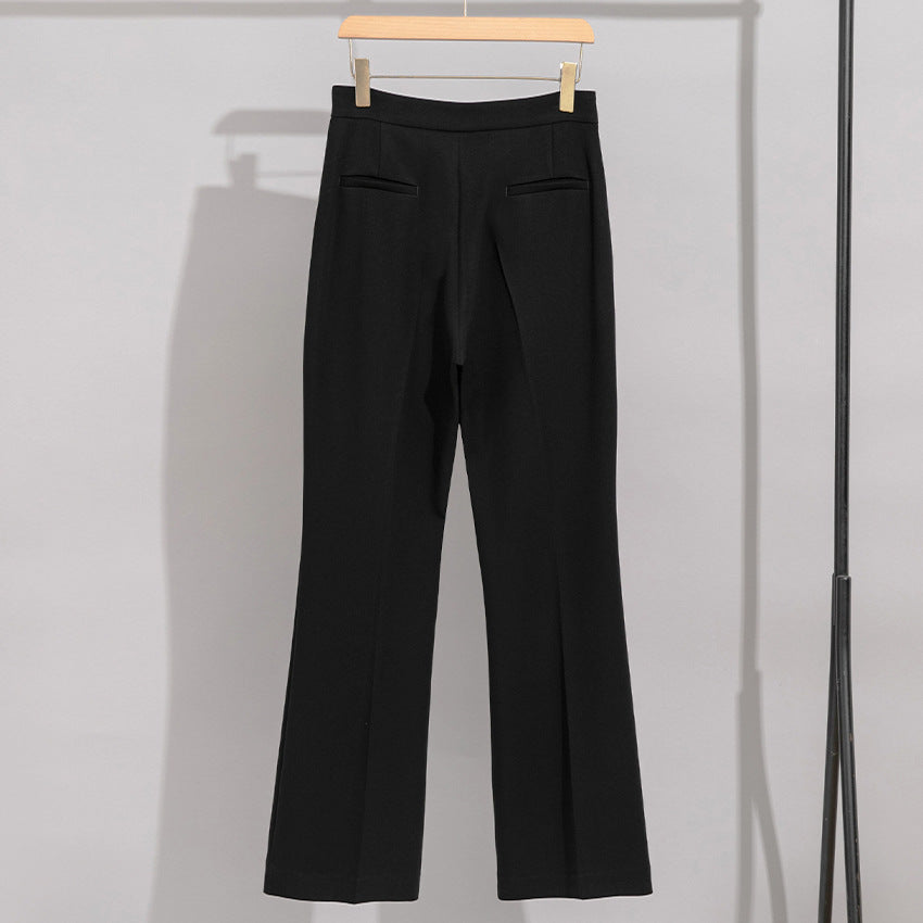 Damen High-Waist-Hose mit weitem Schlag und Bügelfalte Shop Nory