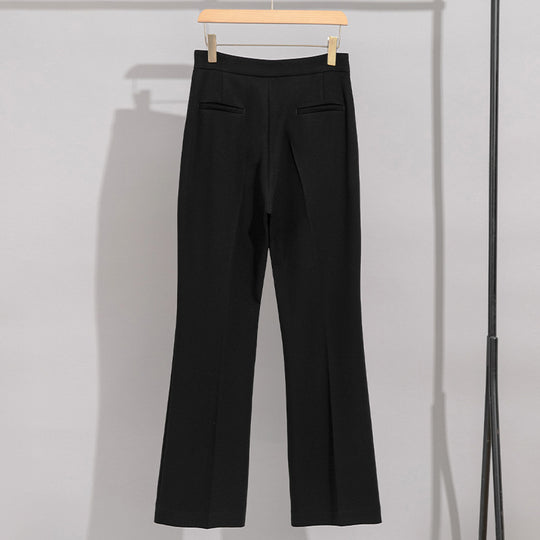 Damen High-Waist-Hose mit weitem Schlag und Bügelfalte Shop Nory