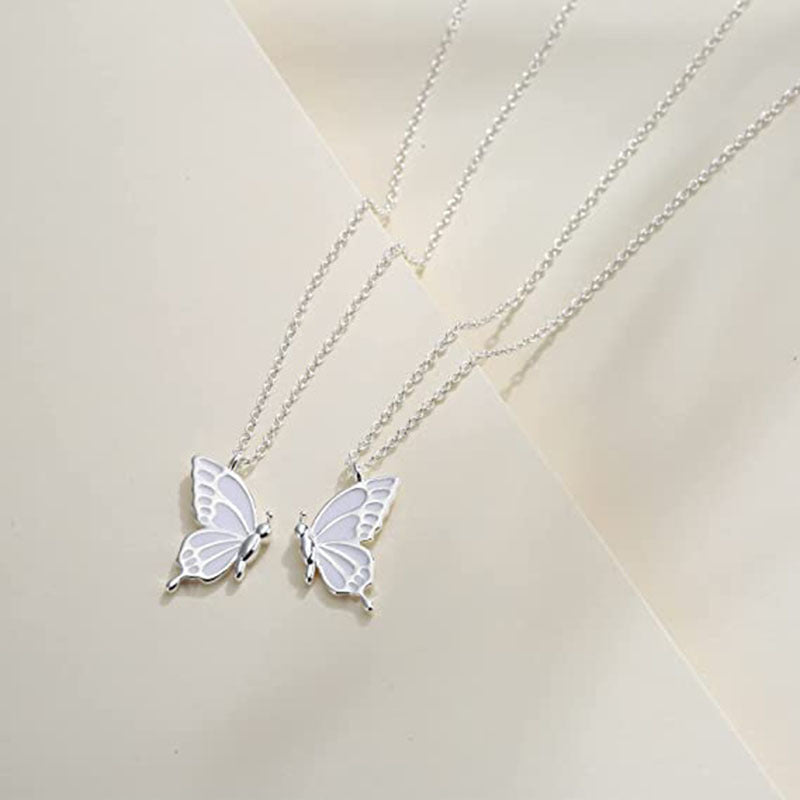 Damen Halskette mit filigranen Schmetterlings-Anhängern Shop Nory