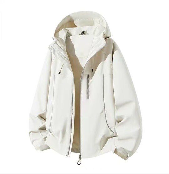Herren Wasserdichte Kapuzen-Softshelljacke mit winddichtem Schnitt und Reißverschluss Shop Nory