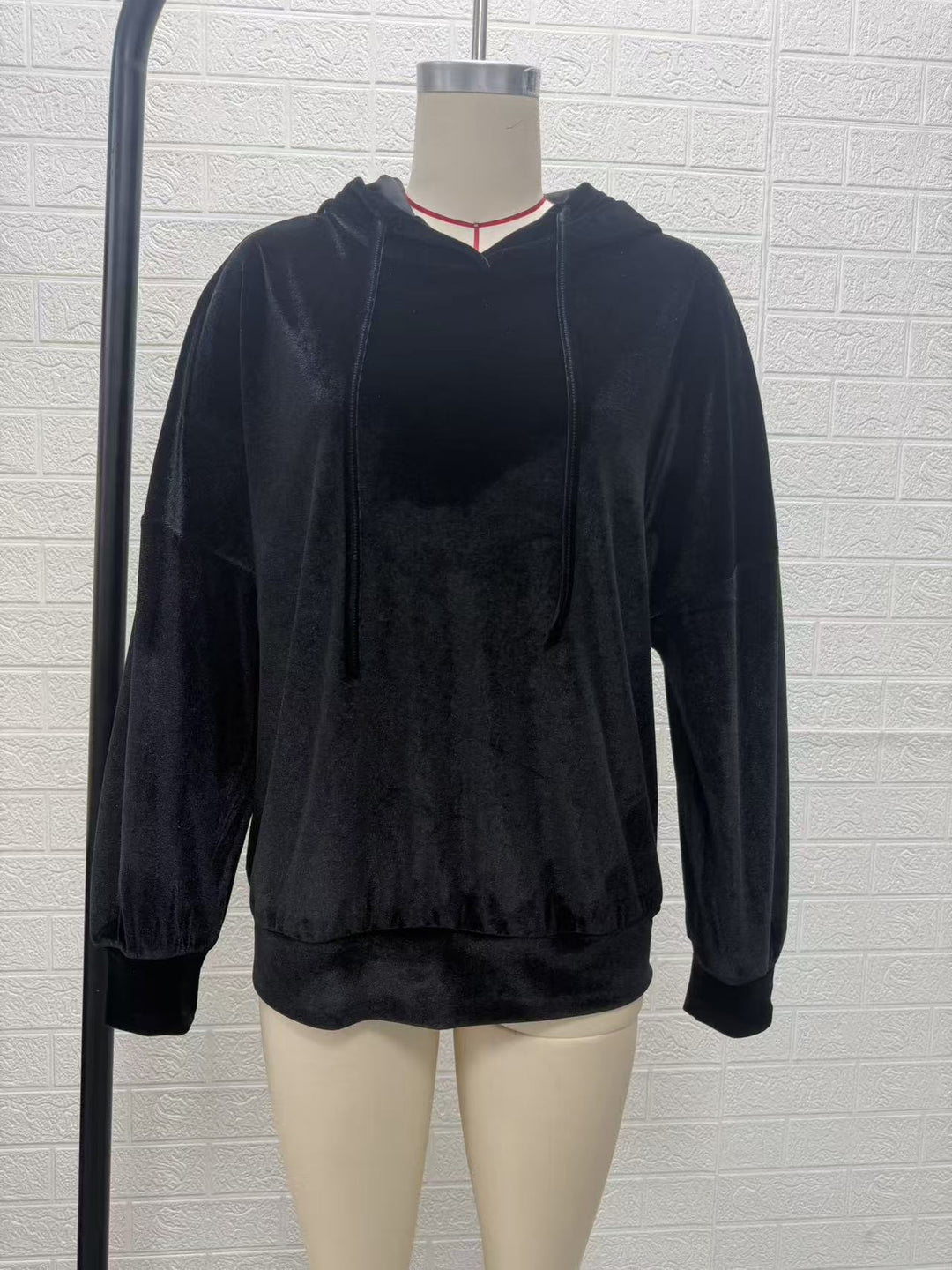 Damen Kuscheliger Samt-Kapuzenpullover im Oversize-Schnitt Shop Nory