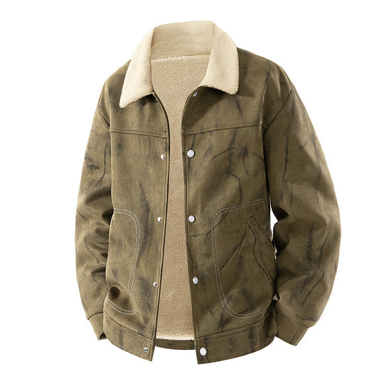 Herren Lässige Jeansjacke mit warmem Futter Shop Nory