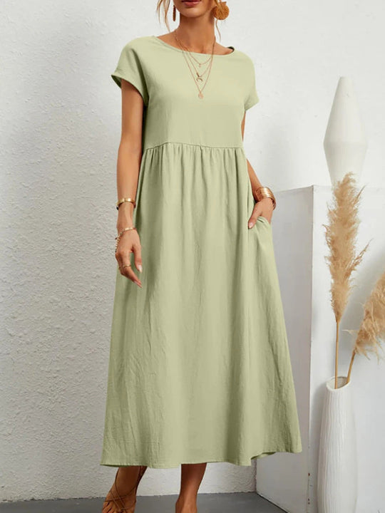 Damen Maxikleid aus leichtem, luftdurchlässigem Stoff