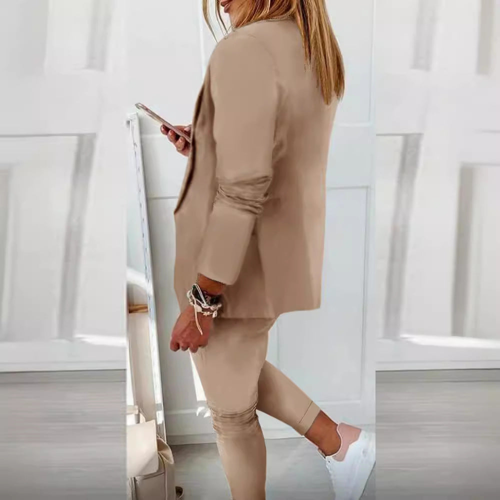 Damen Elegantes Zweiteiliges Blazer-Jogginganzug Shop Nory