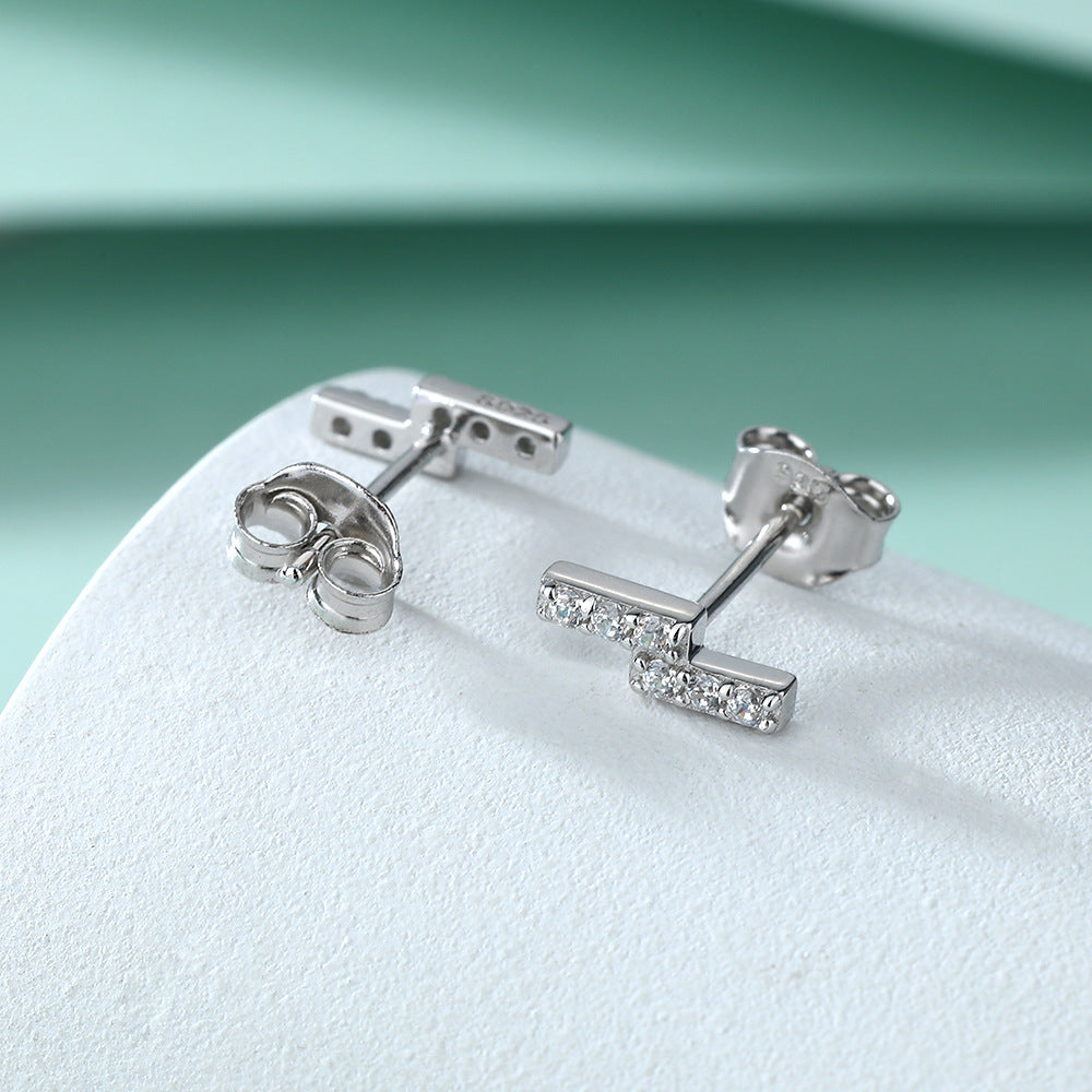 Damen geometrische Ohrstecker mit funkelnden Zirkonia Shop Nory