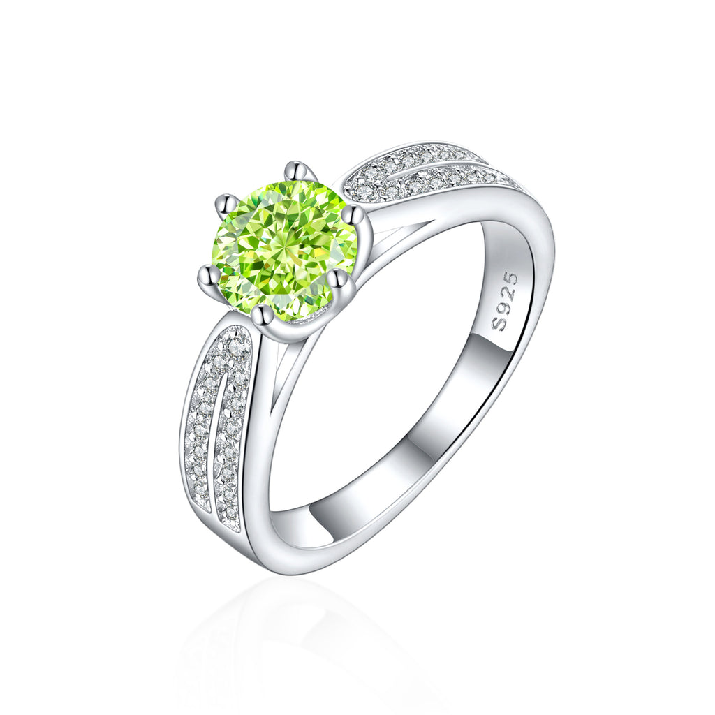 Damen Verlobungsring mit elegantem Tropfenstein und kunstvollem Zirkonia-Besatz Shop Nory