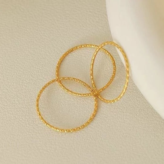 Damen Texturierter Gold Stapelring Shop Nory