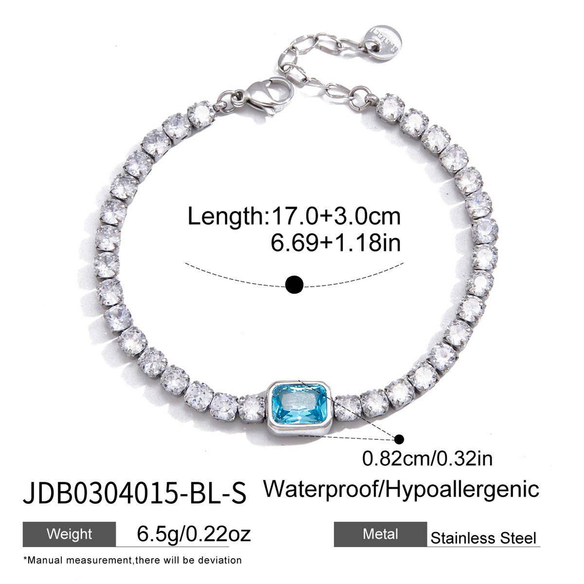 Damen Armband mit funkelnden Zirkonstein-Details und hochwertiger Edelstahlverarbeitung Shop Nory