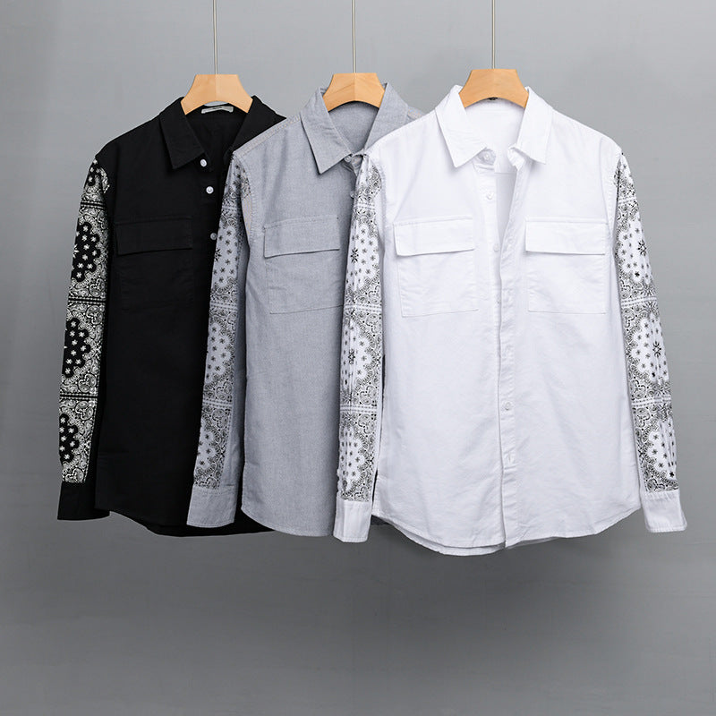 Herren Overshirt mit Bandana-Ärmeln, Brustklappen und relaxed Fit Shop Nory