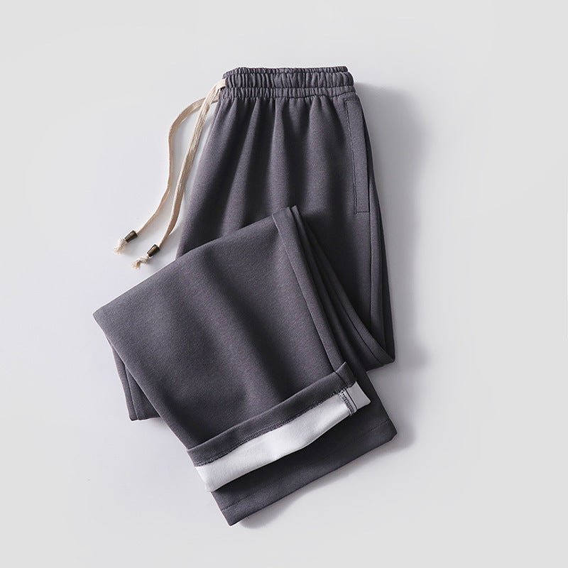 Unisex Gefütterte Fleece-Jogginghose mit elastischem Bund Kordelzug und schmalem Knöchelbündchen Shop Nory