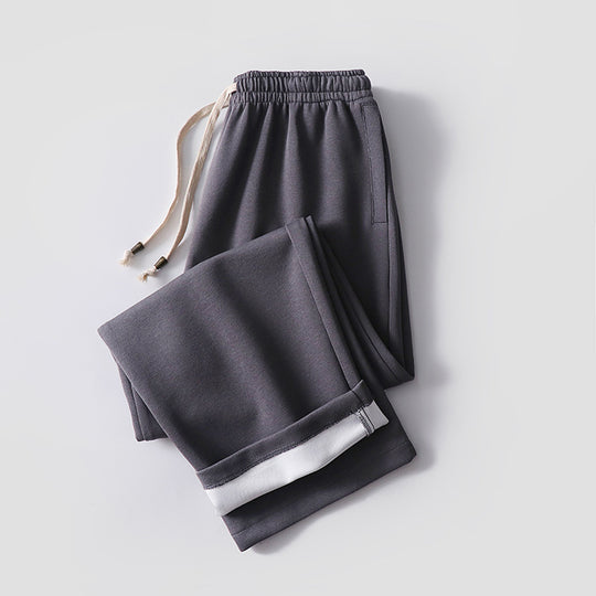 Unisex Gefütterte Fleece-Jogginghose mit elastischem Bund Kordelzug und schmalem Knöchelbündchen Shop Nory