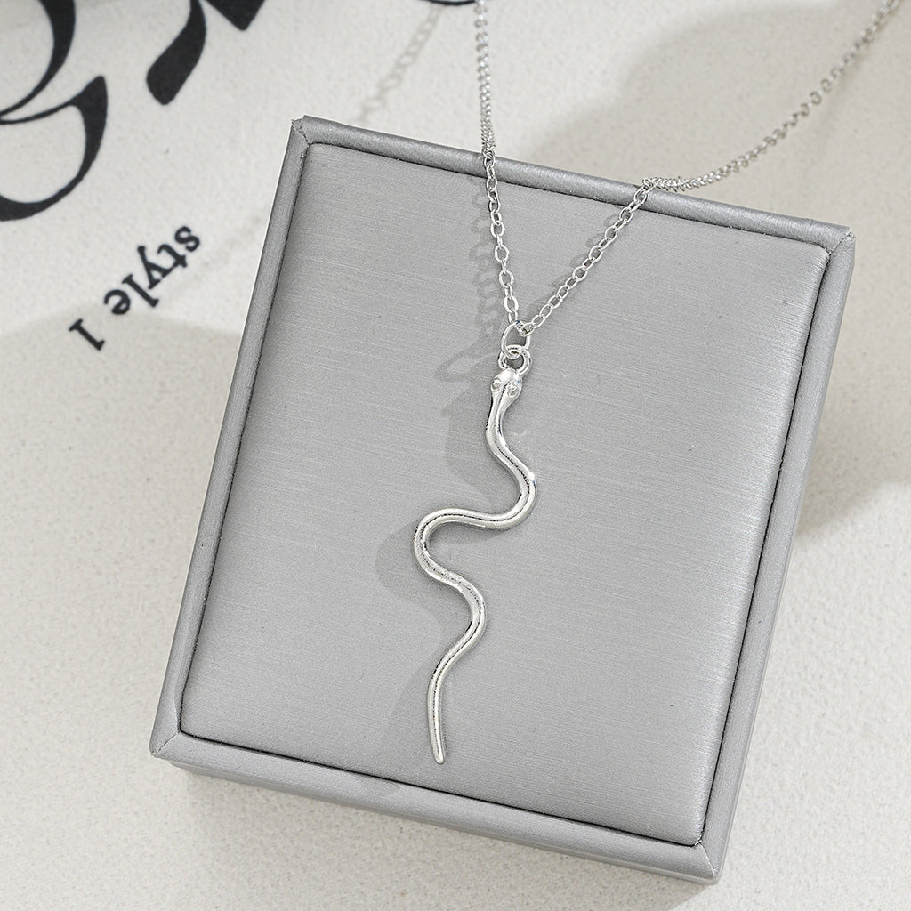 Damen Halskette mit geschwungenem Schlangendesign Shop Nory