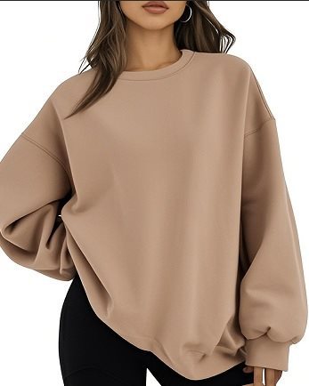 Damen Oversized Sweatshirt mit Rundhalsausschnitt, extraweichem French‑Terry und überschnittener Schulter Shop Nory