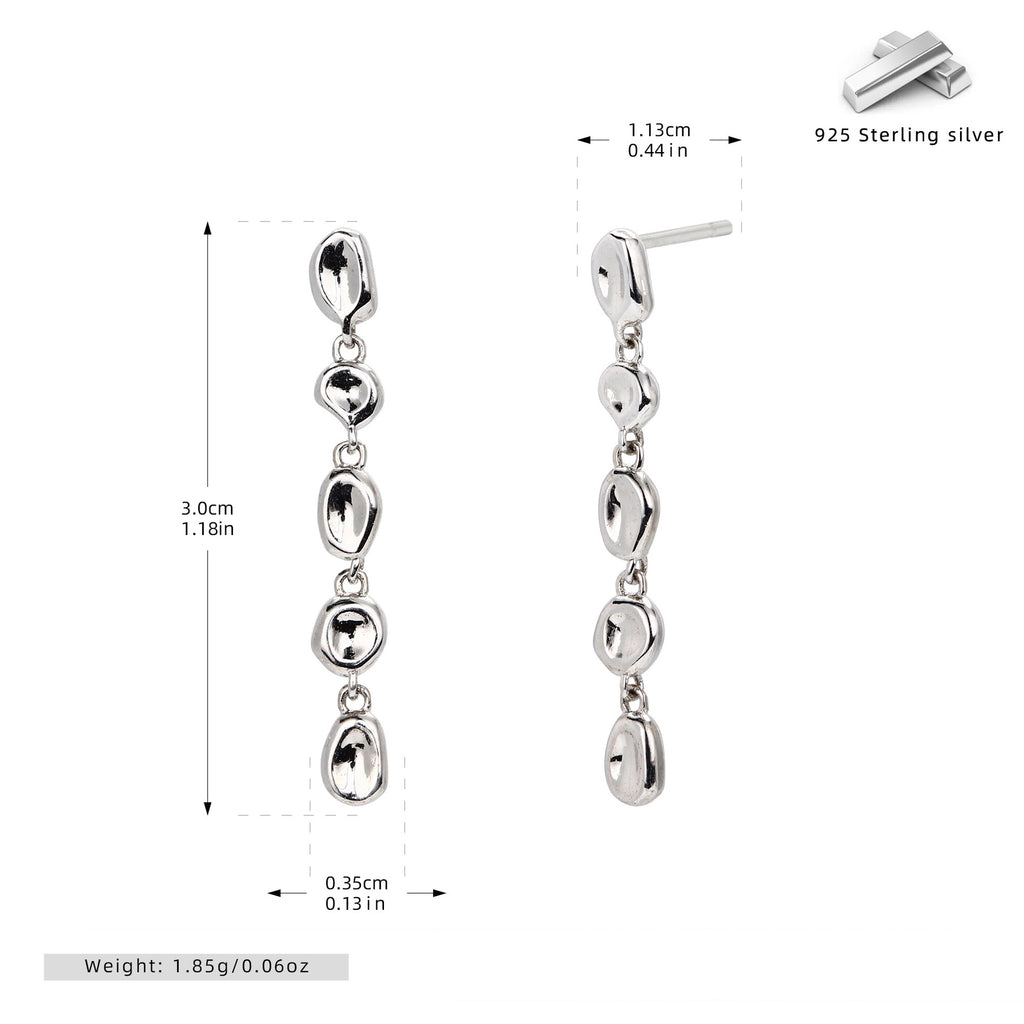Damen Ohrhänger im modernen Tropfen-Design aus 925 Sterlingsilber Shop Nory