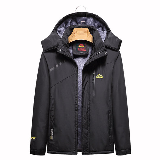 Damen Wattierte Winterjacke mit Fleece‑Innenfutter, abnehmbarer Kapuze und wasserdichter Softshell-Außenlage Shop Nory