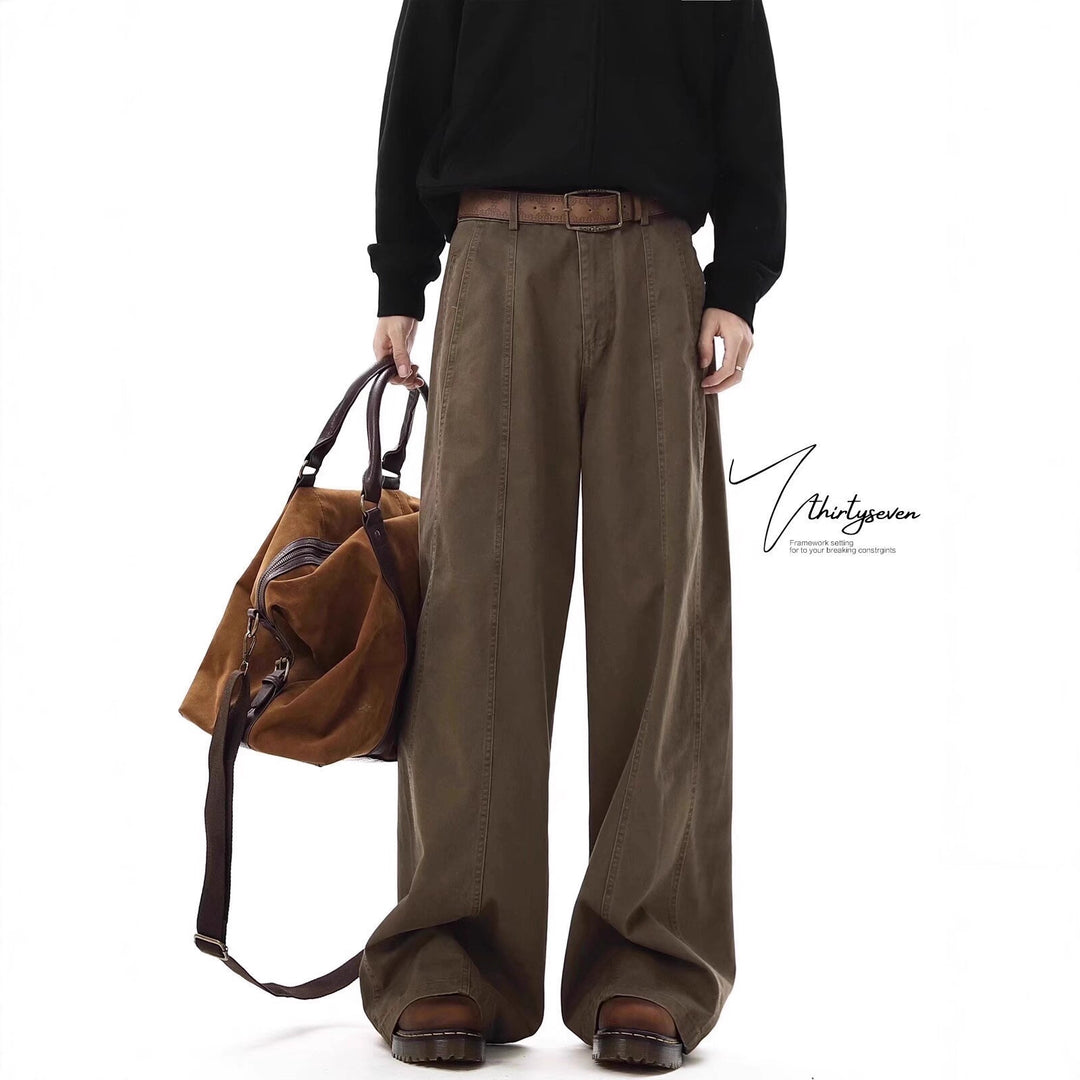 Damen Weitgeschnittene Hose mit Bundfalten Shop Nory
