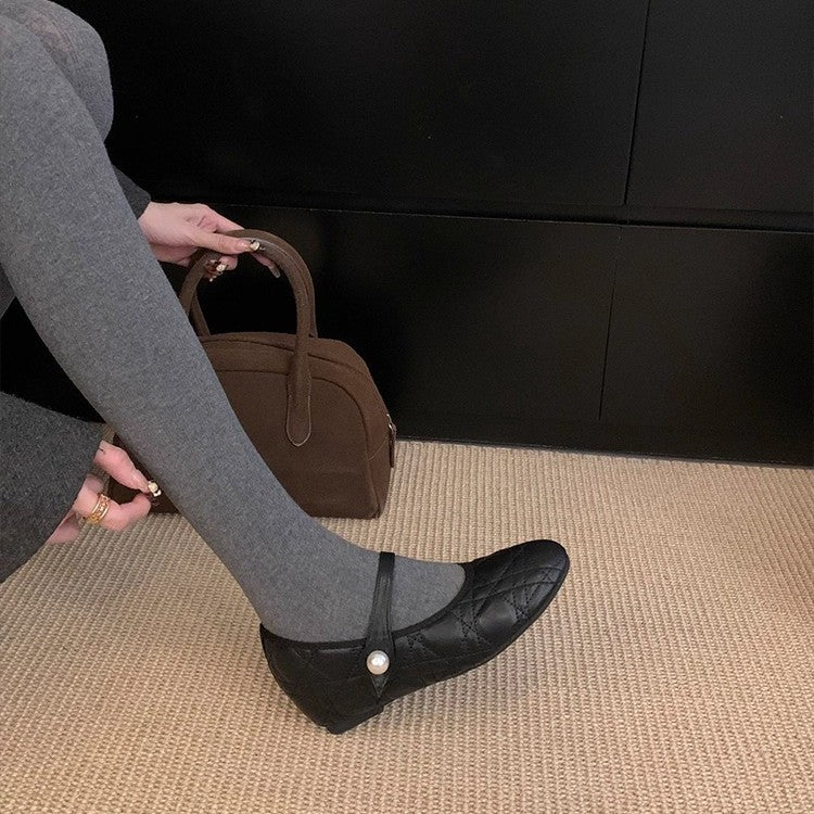 Damen Ballerinas mit schickem Riemen und eleganter Stepp-Optik Shopnory