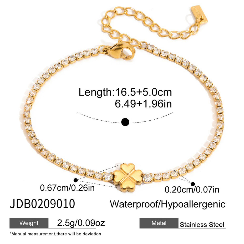 Damen Armband mit funkelnden grünen Kristallen und hypoallergenem Edelstahl Shop Nory
