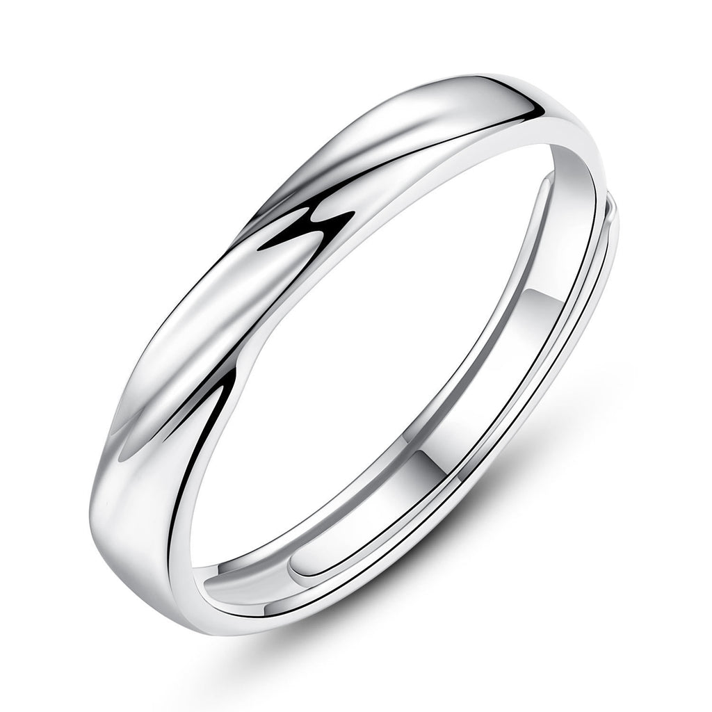 Damen schicker Ring mit eleganter, geschwungener Oberfläche Shop Nory