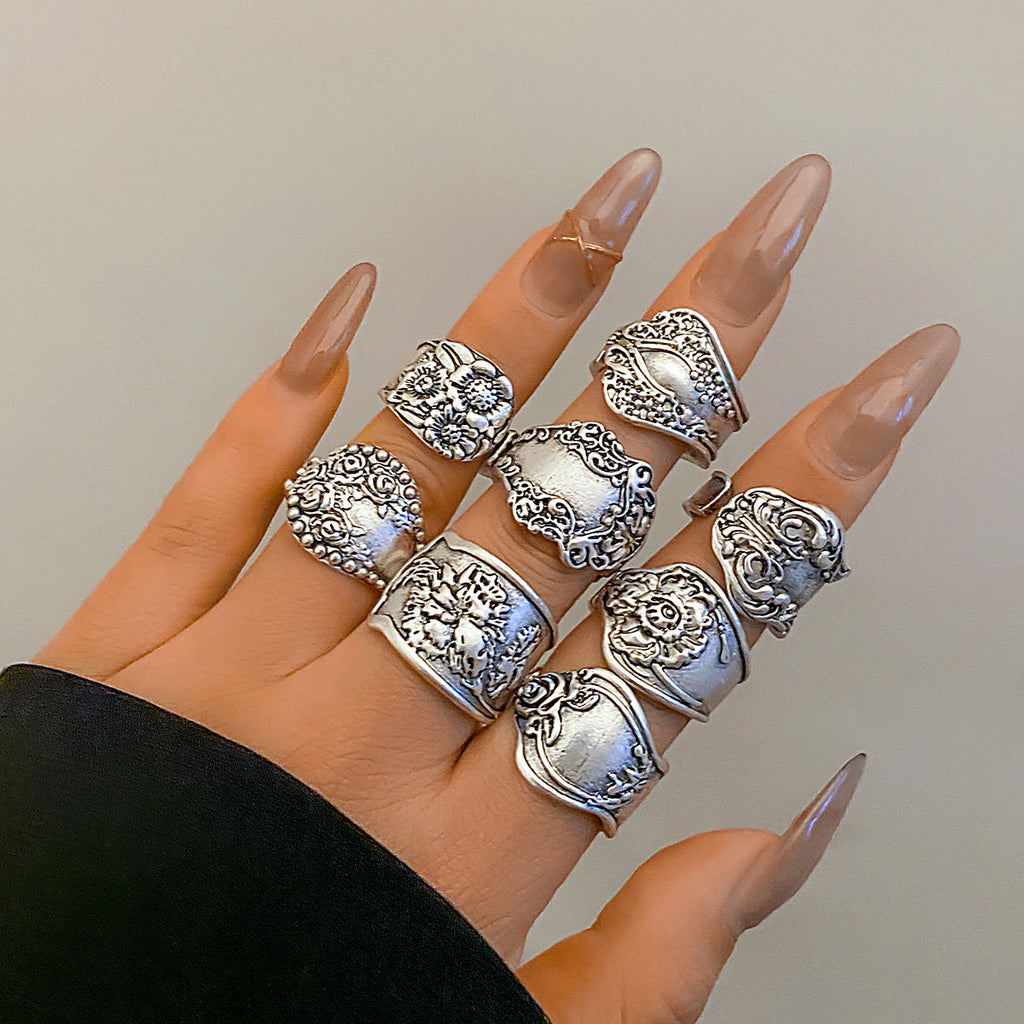 Damen Ethnische Handgefertigte Ringe im Set