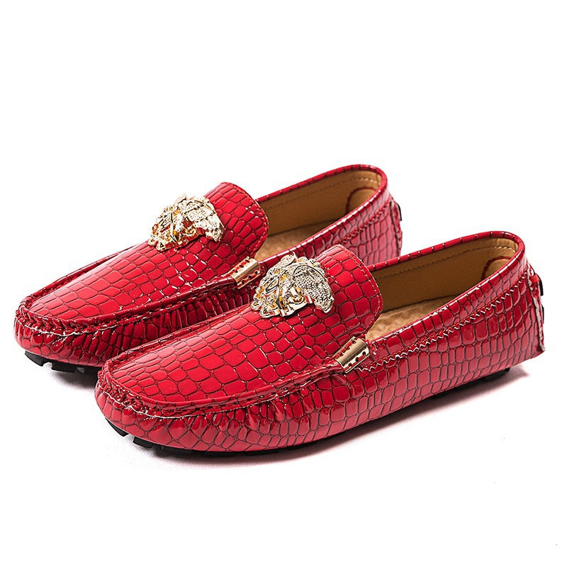 Damen lackierte Mokassin-Fahrerhalbschuhe mit Krokoprägung, weichem Lederfutter und profilierter Noppenlaufsohle Shop Nory