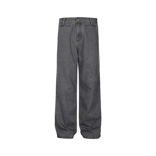 Herren Weite Canvas-Hose im Palazzoschnitt mit hoher Bundpassform und geradem Bein Shop Nory