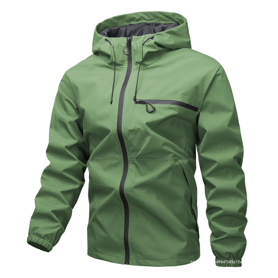 Unisex Wasserabweisende Softshell‑Regenjacke mit verschweißten Nähten, Kapuze & wasserdichter Brusttasche Shop Nory